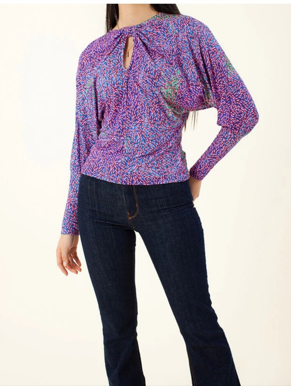 Hale Bob Twist Neck KeyHole Top Size S